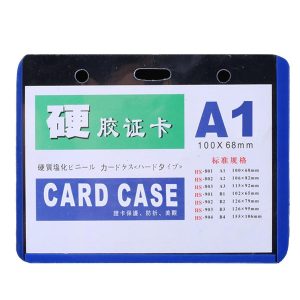 PVC ID Card Holder Jackets A-1 ( Blue) Medium Border