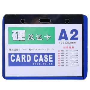 PVC ID Card Holder Jackets A-2 ( Blue) Medium Border